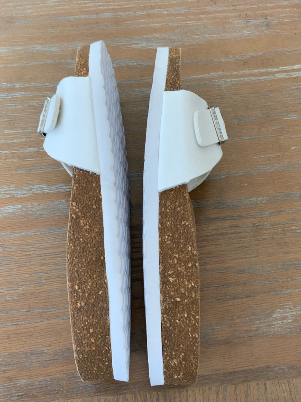 Birkenstock White flat Slip On Sandals EU39 US8 - Picture 5 of 7